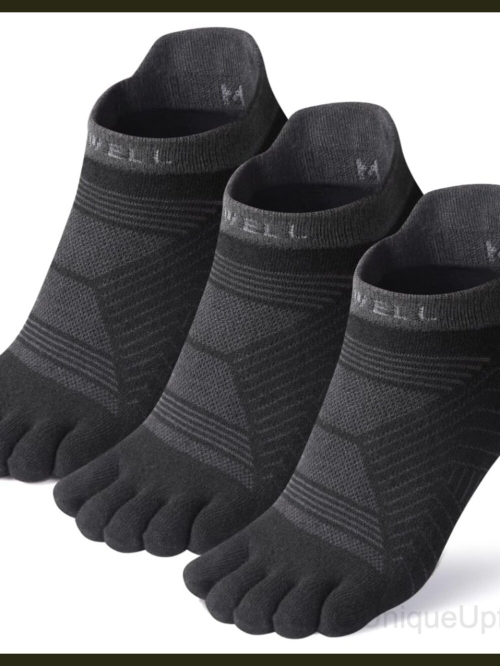 COOLMAX Toe Socks Five Finger Athletic No Show Unisex 3 Pairs
